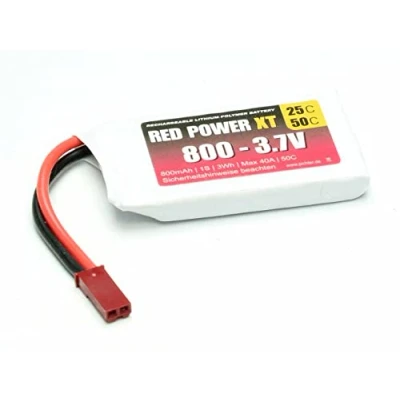 Afbeelding van Red Power LiPo accupack 3.7 V 800 mAh 25 C Softcase JST, BEC