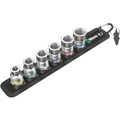 Afbeelding van Wera doppenset 1/2&quot; riem/vasthoudfunctie 10 13 15 16 17 19 mm 7 dlg