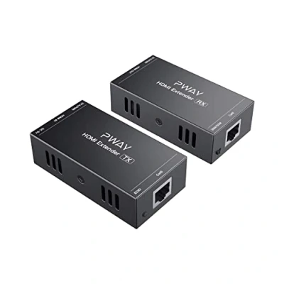 Afbeelding van PW HT202P (POC) HDMI extender 165ft / 50m verliesvrije transmissie via enkele Cat5e 6 Full HD 1080P ondersteuning 3D EDID One voeding (UTP + zender en ontvanger)