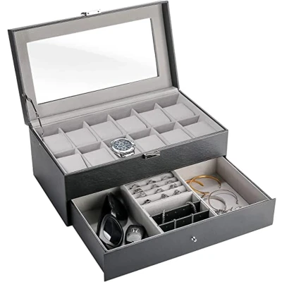 Afbeelding van horlogedoos \ horloge opbergbox kijkdoos Horlogekist watch box jewelry