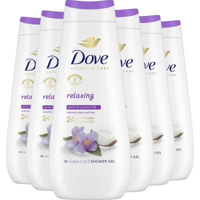 Afbeelding van Dove Advanced Care Verzorgende Douchegel Relaxing 24 uur lang effectieve hydratatie 6 x 400 ml