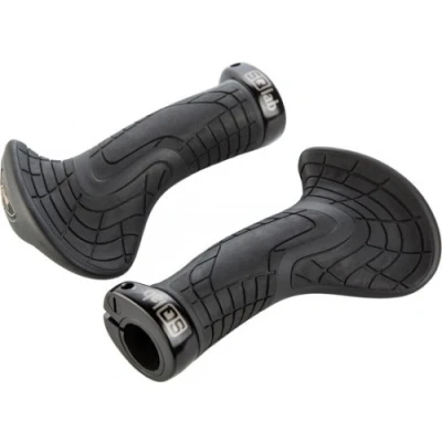 Afbeelding van SQlab Handgrepen fiets 702 Handvatten Bar ends Stuurdoppen Polypropyleen Ø110.8 mm Zwart M