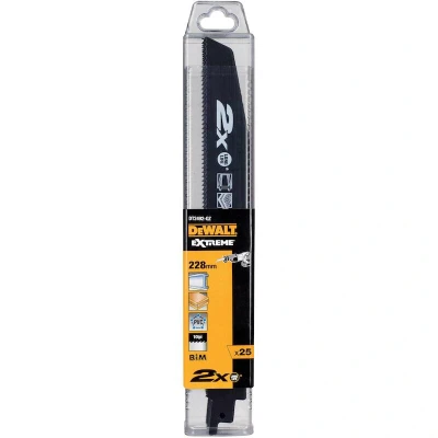 Afbeelding van DeWalt Accessoires Reciprozaagblad 2X BiM 228x2.5mm extra dik, universele toepassing DT2492 QZ