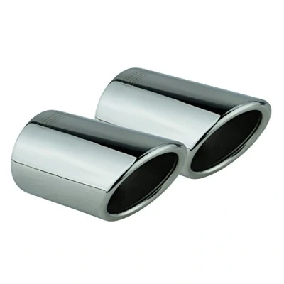 Afbeelding van Uitlaatsierstuk Uitlaat Trim 2 stuks Eindstuk Tip Auto Eindpijp Uitlaatpijp chroom gepolijst roestvrij staal Plug &amp; Play compatibel met A4 B8 A5 8T Q5 8R vor 65mm L&amp;P A294