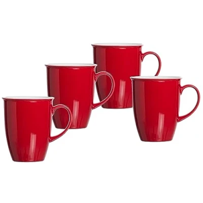 Afbeelding van Koffiemokken set Doppio, 4 delig, rood