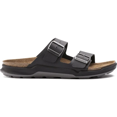 Afbeelding van Birkenstock Arizona Heren Slippers Desert Soil Black Regular fit Zwart Imitatieleer Maat 39
