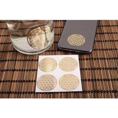 Afbeelding van Levensbloem metalen sticker 3,5 cm
