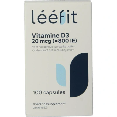 Afbeelding van Leefit Vitamine D3 20mcg 100 softgels