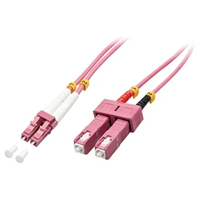 Afbeelding van Lindy 46362 Glasvezel kabel 3 m LC SC OM4 Roze