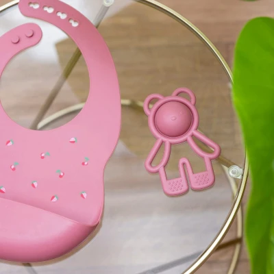 Afbeelding van Nattou Bijtring Pop it Framboos 0+ Maanden