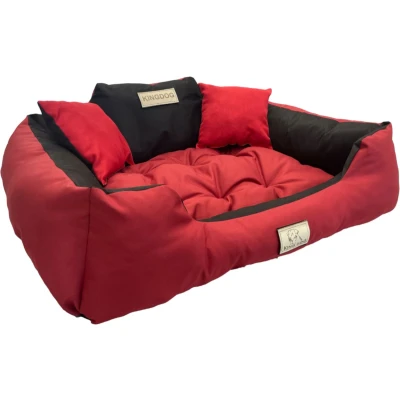 Afbeelding van KingDog Hondenmand Katten en Hondenbed Buitenmaat 75 x 65 Maat M Rood
