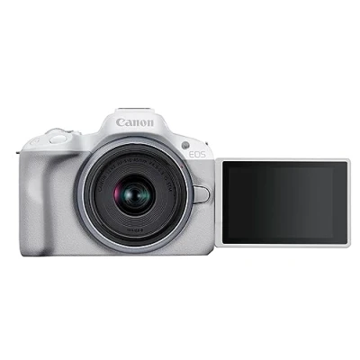 Afbeelding van Canon EOS R50+RF S 18 45 IS STM Wit