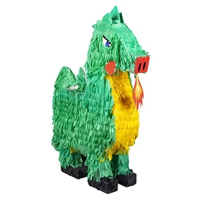 Afbeelding van Pinata 3D draak staand groen met geel