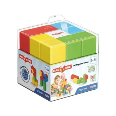 Afbeelding van GEOMAG MAGICUBE 56 Groen Magnetisch Speelgoed Peutermagneten STEM Onderschreven Educatieve Bouwkubusset Voor Creativiteit en Vroeg Leerplezier Zwitserse Makelij 24 Stuks Leeftijd 1 5