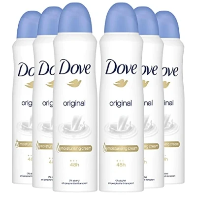 Afbeelding van Dove Deospray Original, verpakking van 6 stuks (6 x 150 ml)