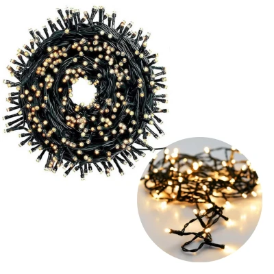 Afbeelding van Cheqo® Kerstboomverlichting Micro Clusterverlichting Kerstlampjes Led Verlichting Kerstverlichting voor Binnen en Buiten 560 LED&#039;s 11 Meter Warm Wit 8 Functies met Geheugen
