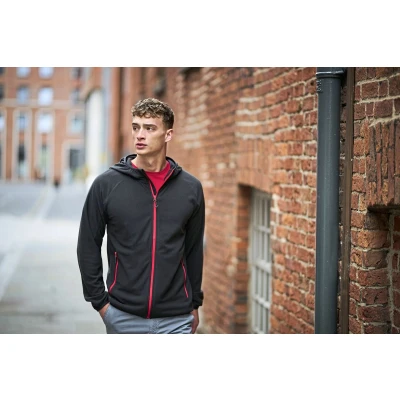 Afbeelding van Regatta Navigate Hooded Full Zip Fleece RG690 Black/Lime