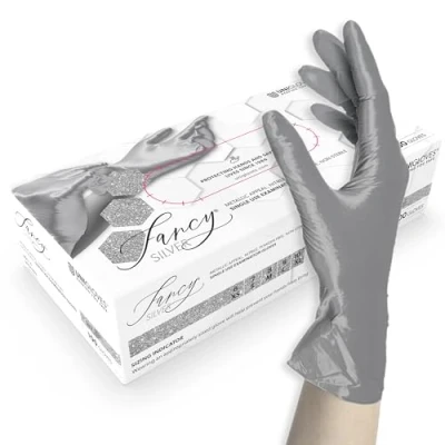 Afbeelding van FANCY SILVER Nitrilhandschuhe M Pa 100 Handschuhe