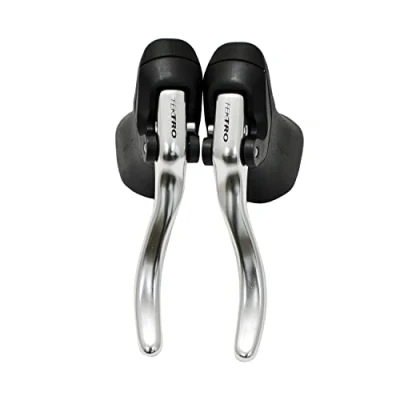 Afbeelding van TEKTRO RL340 Remhendel Set Racefiets 23.8mm &amp; 24.2mm Rubber Kap Rem, Zilver, MH2720
