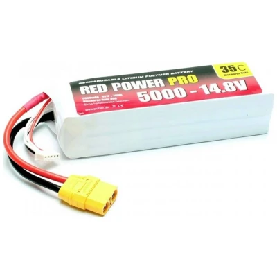 Afbeelding van Red Power LiPo accupack 14.8 V 5000 mAh 35 C Softcase XT90
