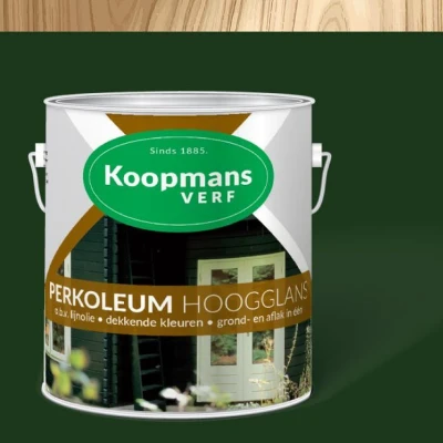 Afbeelding van Koopmans Perkoleum Hoogglans Dekkend Ready Mixed 2,5 ltr 244 sparregroen Buitengevel &amp; Tuin
