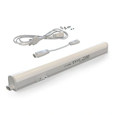 Afbeelding van BRILONER LED strip met aan/uit schakelaar, neutraal witte lichtkleur, incl. aansluitkabel, lichtstrip keuken, kastverlichting, keukenlamp, lamp, 31,3x2,2x3 cm, wit