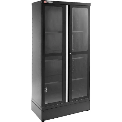 Afbeelding van Facom Hoge kast met 2 glazen deuren zwart JLS3 A1000PVBS