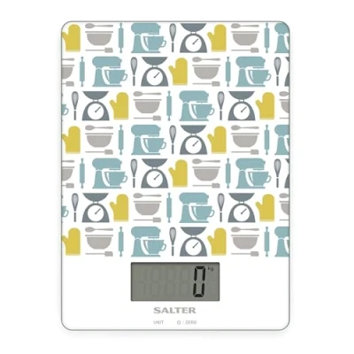 Afbeelding van Salter Digital Kitchen Scale 5 kg capaciteit met Slim Glass Platform Gadget Print