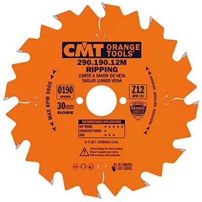 Afbeelding van CMT 290.190.12M HW Schulpzaagblad 190 x 30 12T Hout
