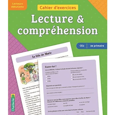Afbeelding van Cahier d&#039;exercices Lecture &amp; compréhension (CE2 3e primaire) (vert violet): Lecteurs débutants Vert violet