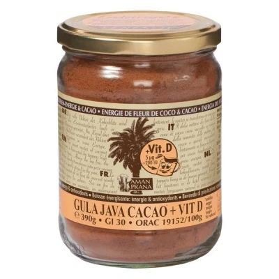 Afbeelding van Amanprana Gula java cacao + vitamine D 390 g