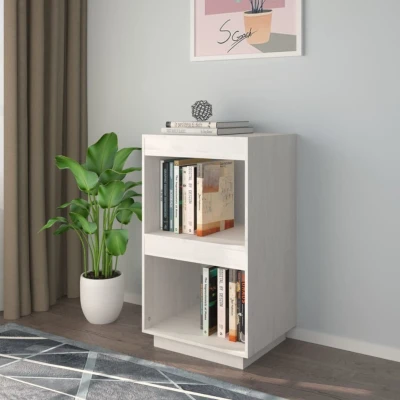 Afbeelding van Boekenkast 40x35x71 cm massief grenenhout wit