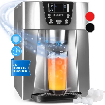 Afbeelding van Ice Volcano 2G ijsblokjesmachine LED 12kg per 24h 2l 6 10 min rood
