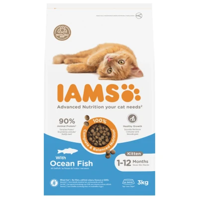 Afbeelding van 3x Iams Cat Kitten Ocean Fish 3 kg