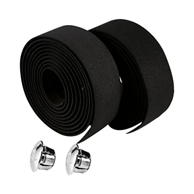 Afbeelding van Alomejor 2 STKS Racefiets Stuur Tapes Fietsen Handvat Wraps Fietsstuur Tape Bar met Stekkers (zwart)