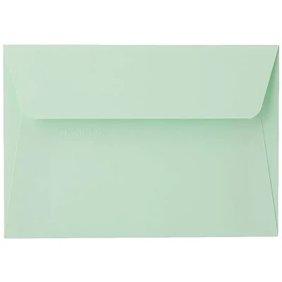 Afbeelding van Clairefontaine 5476C verpakking met 20 enveloppen pollen, formaat C6, 114 x 162 mm, 120 g, ideaal voor uitnodigingen en correspondentie, groen, 1