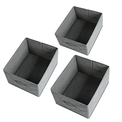 Afbeelding van AiQInu Opbergsysteem voor laden, kledingkast, organizer, 3 stuks, opvouwbare stof, PE hardboard, ondergoed, opbergdoos, kastorganizer sokken, beha&#039;s, stropdassen, sjaals
