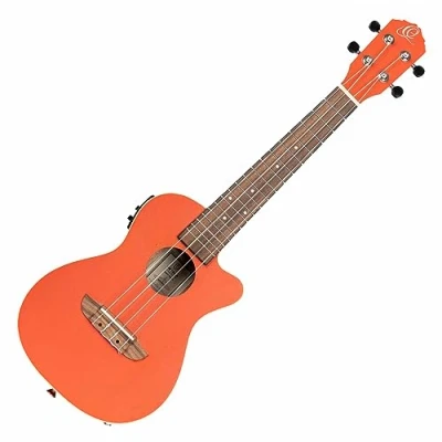 Afbeelding van Ortega RUPUKI CE Earth Series concert Size Ukulele Pumpkin Orange elektrisch akoestische ukelele