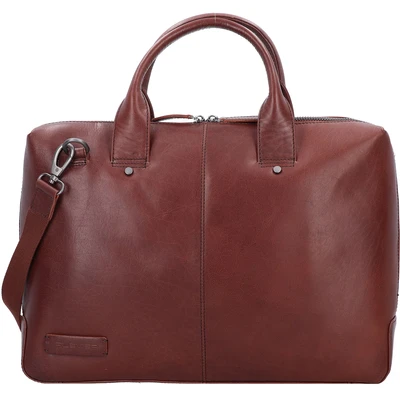 Afbeelding van Plevier Basalt Leren Enkelvaks Laptoptas 15.6&#039;&#039; bruin