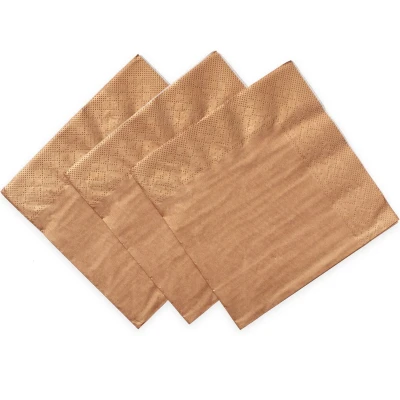 Afbeelding van Rosé Gouden Koper Servetten 33x33cm 20 stuks
