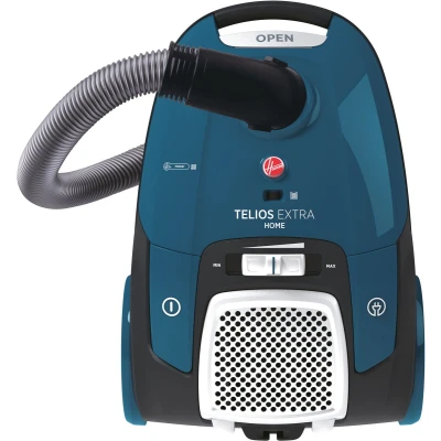 Afbeelding van Hoover TXL10HM Telios Extra stofzuiger met zak, krachtig, borstels voor alle vloeren en speciaal parket, variabel vermogen, stil 69 dBA, 3,5 l XL, 700 W, accessoires aan boord, blauw