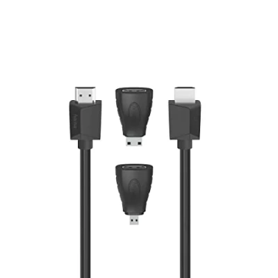 Afbeelding van Hama High Speed Hdmi&amp;Trade; Kabel Ultra Hd 4K Ethernet 1,50 M + 2 Adapter