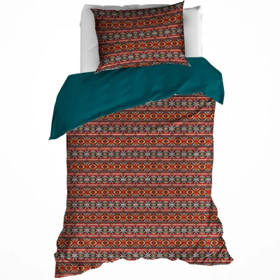Afbeelding van Dekbedovertrek De Witte Lietaer Melchior Brandy Brown Flanel 140 x 200 / 220 cm 1 Persoons