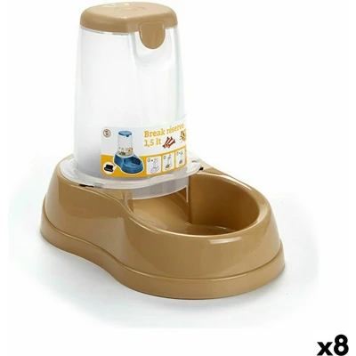 Afbeelding van Voerbak voor honden Stefanplast Beige Plastic 1,5 L 18,5 x 22,5 29 cm (8 Stuks)