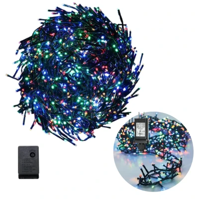 Afbeelding van Cheqo® Kerstboomverlichting Clusterverlichting Kerstlampjes LED Verlichting Kerstverlichting voor Binnen en Buiten 1512 11 Meter Multicolor