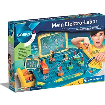 Afbeelding van Clementoni Galileo Lab 59292 Elektrische laboratorium, spannende experimenteerdoos, elektronisch bouwpakket met sensoren en lichteffecten, voor kinderen vanaf 8 jaar,Multi kleuren