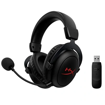 Afbeelding van HyperXcloud Core draadloze gamingheadset voor pc, DTS hoofdtelefoon: XSpatialAudio, oorkussens van geheugenschuim, robuust aluminium frame