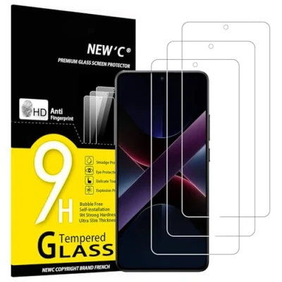 Afbeelding van NEW&#039;C 3 Stuks, Screen Protector voor Xiaomi POCO X7 Pro, Gehard Glass Schermbeschermer Film 0.33 mm ultra transparant, resistent