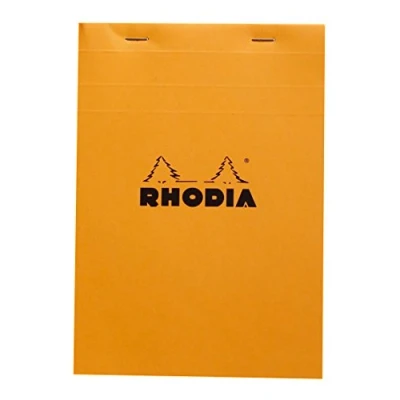 Afbeelding van Rhodia 15200C notitieblok (DIN A5, 14,8 x 21 cm, geruit, 150 vellen) 1 stuk oranje