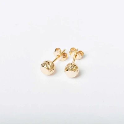 Afbeelding van MeYuKu Sieraden 14 karaat gouden oorbellen Knopjes